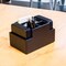 Dacasso Black Leather 8 Square Coaster Set with Holder AG-1059 - alternate 8